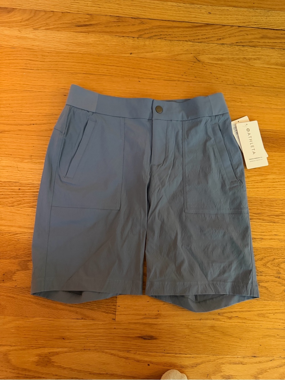 Athleta Trekkie Bermuda 2.0 Slate Blue Women’s Performance Shorts